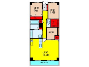 PHOENIX COURT交野Ⅱ南棟の物件間取画像